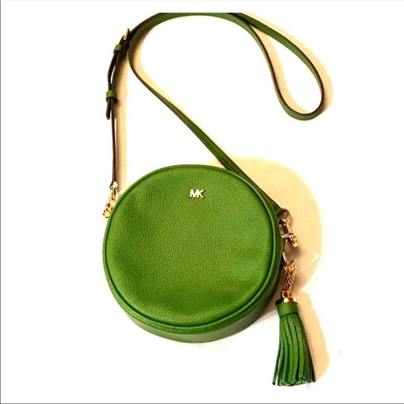 MICHAEL Michael Kors Handbags - NEW MICHAEL KORS CANTIN STYLE GREEN PEBBLED LEATHER CROSSBODY BAG CLUTCH BAG GHW